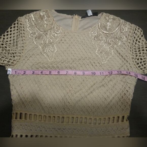 Missguided x Carli Bybel Mesh Lace Long Sleeve Mini Dress Size 4 - Picture 10 of 16